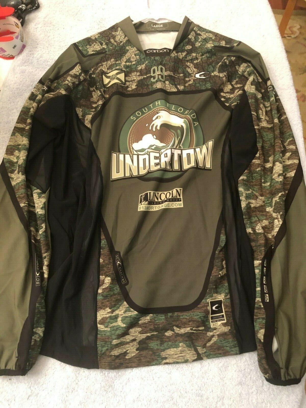 Custom Divisional Carbon Paintball Jersey Size Large