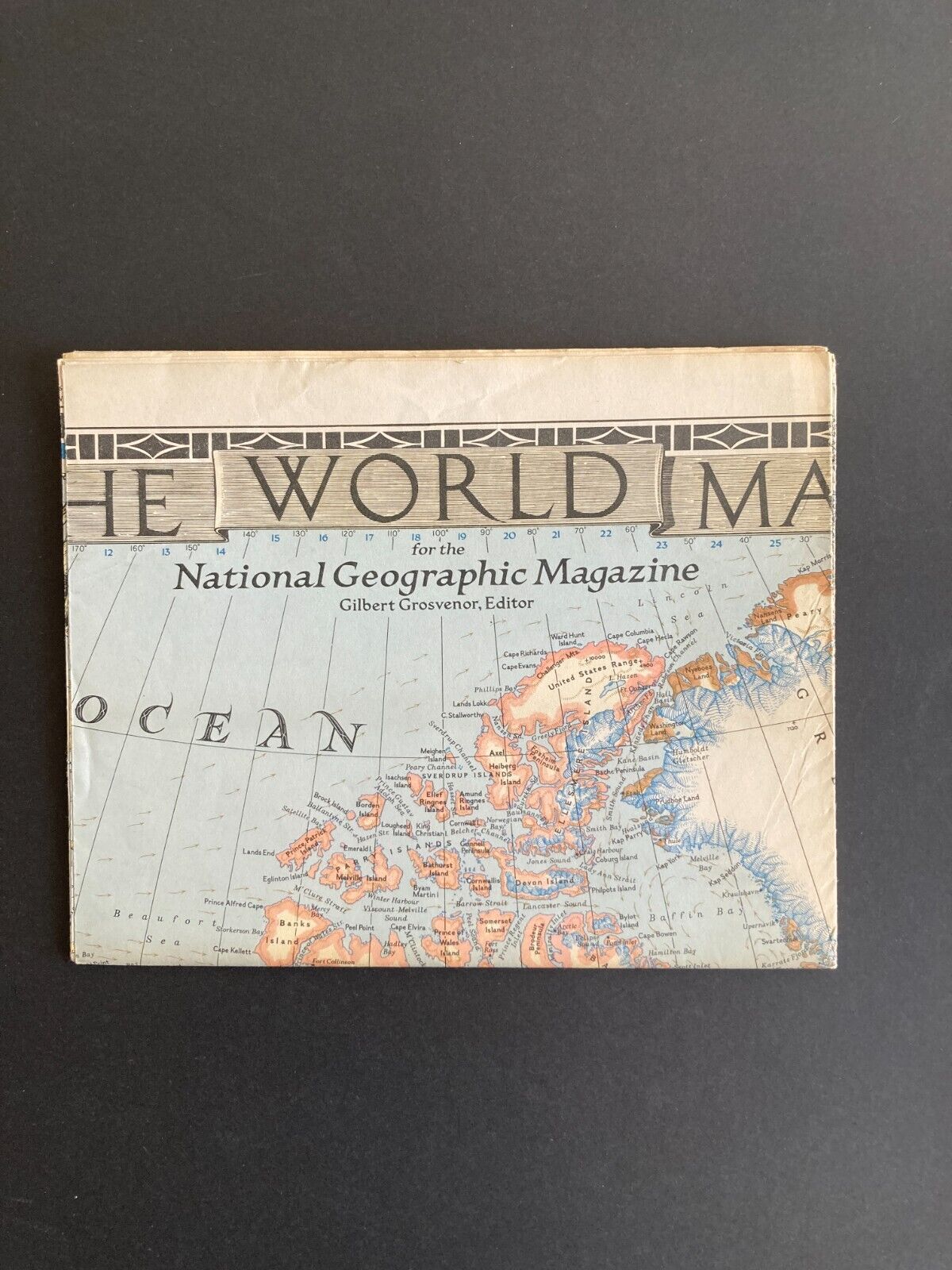 Vintage The World Map 1943, Wwii, National Geographic - Outstanding Condition