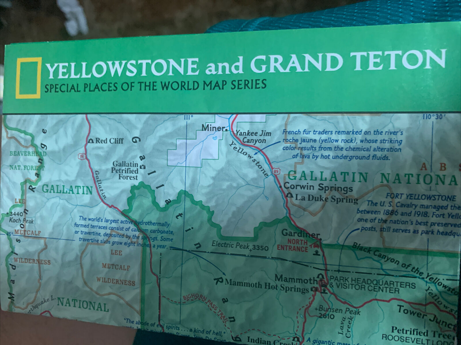 Yellowstone And Grand Teton Special Places Of The World Map Series