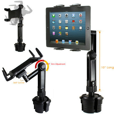 Long Arm Car Cup Holder Mount For Apple Ipad Air Pro 12.9 Surface Tablet