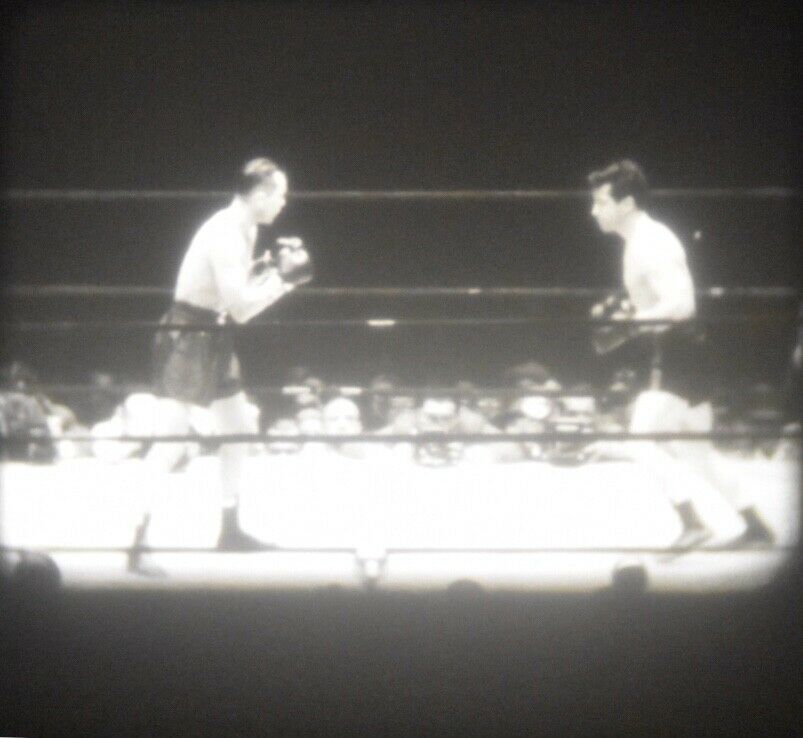 Silent 16mm  Movie Film Middle Weight Boxer Graziano Vs Zale  1940’s  #565