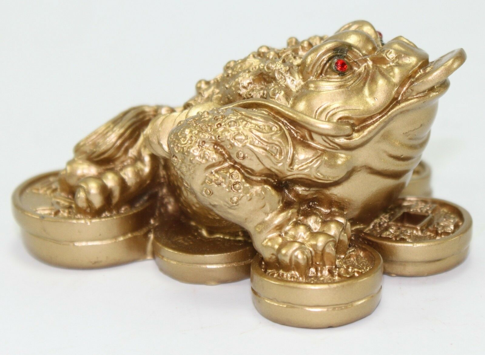 Feng Shui Mini Matte Gold Money Frog Coin Toad Paperweights Home Decor Gift