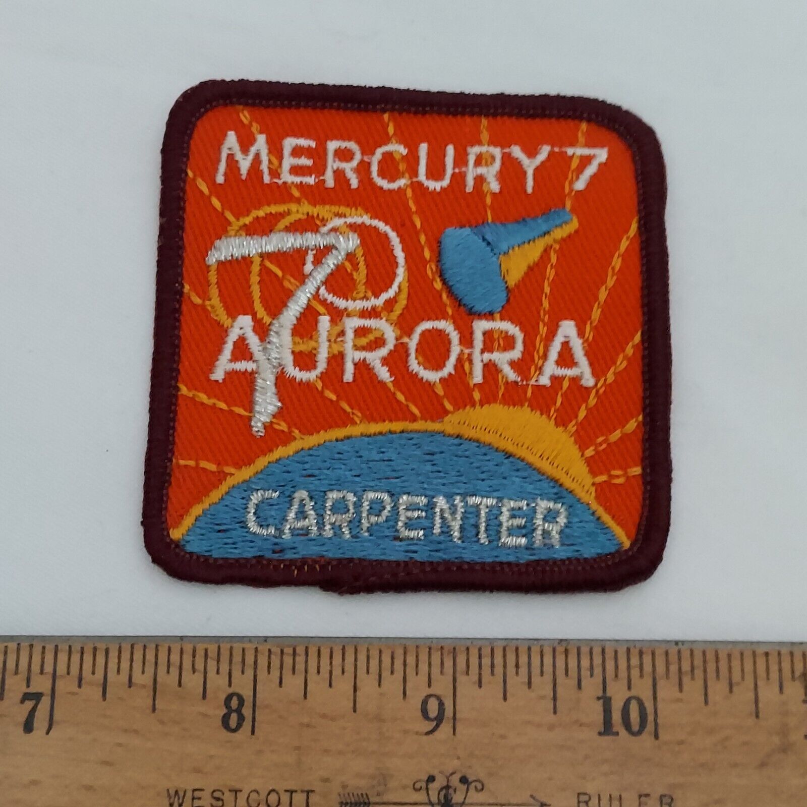 Mercury 7 Space Mission Souvenir Embroidered Patch Carpenter Aurora 7 Nasa
