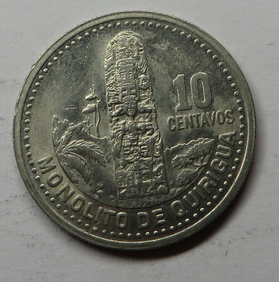 Guatemala 10 Centavos 2000 Copper-nickel Km#277.6 Unc