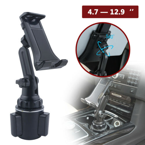 Car Mount Adjustable Cup Holder Stand For 4.7-12.9'' Phone Tablet Universal