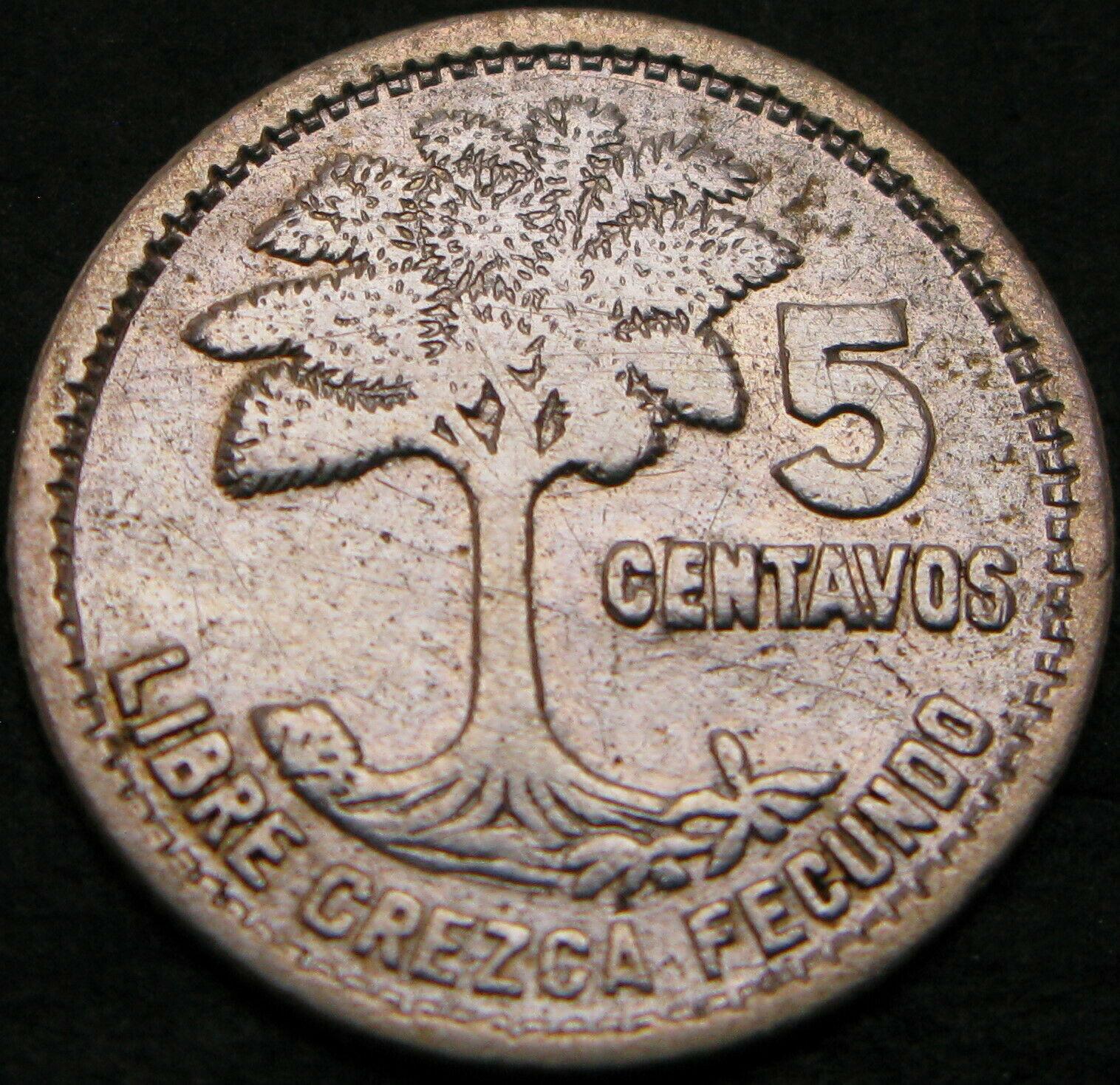 Guatemala 5 Centavos 1950 - Silver - Vf - 2536 ¤